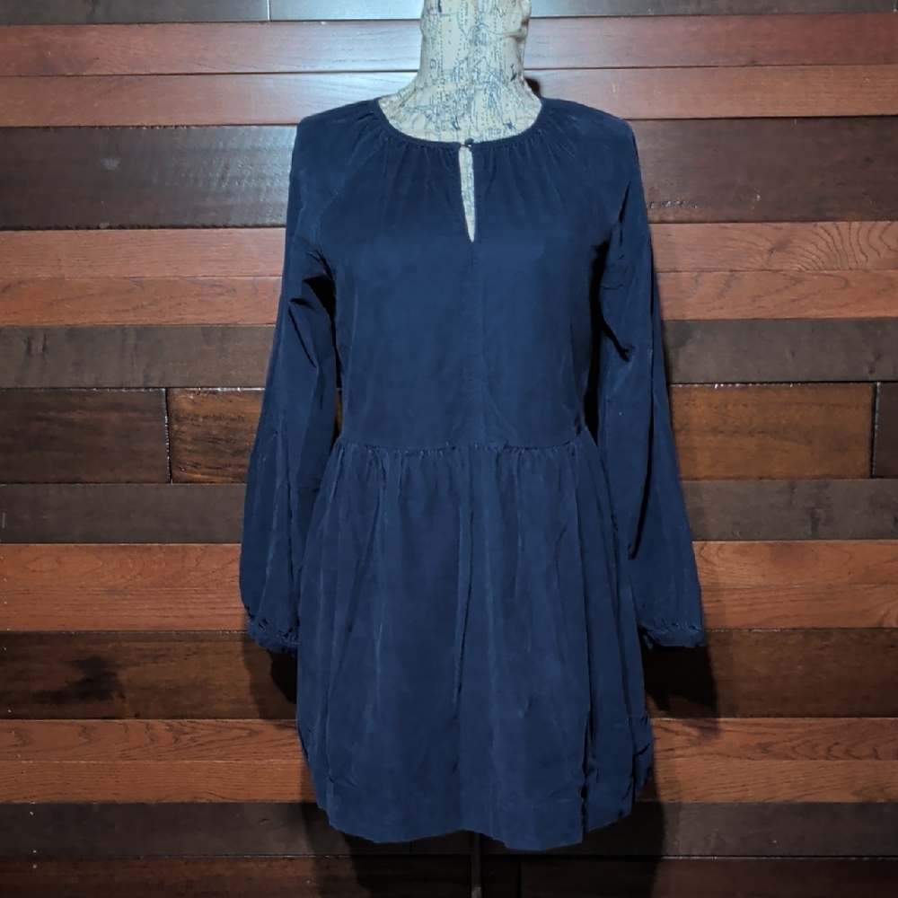 Universal Thread Dark Blue Long Sleeve Chordaroy Dress